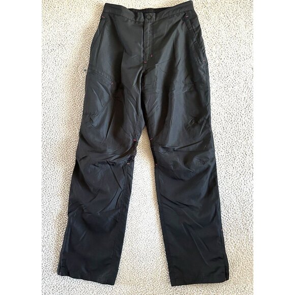 Lululemon Black Nylon Lined Pants Zip Pockets Zip Ankles - Picture 1 of 16